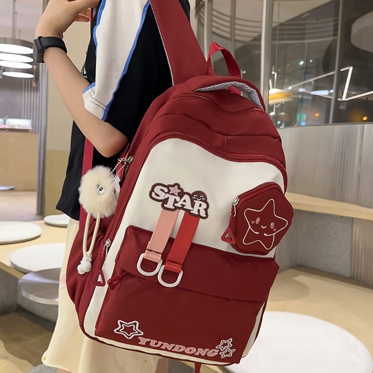 A popular new Korean-style backpack for primary and secondary school students, featuring a lightweight and large-capacity backpack that reduces the burden and protects the spine details Picture