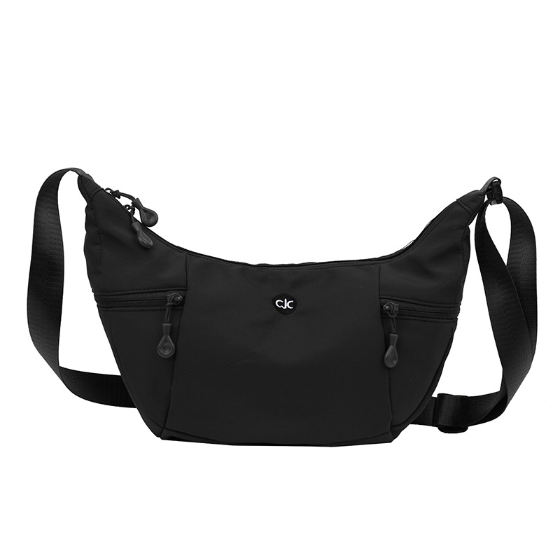 Japanese-style waterproof fabric bag, versatile for men and women, multi-functional nylon lightweight croissant bag, multi-color lightweight bag, single-shoulder crossbody bag Item Picture