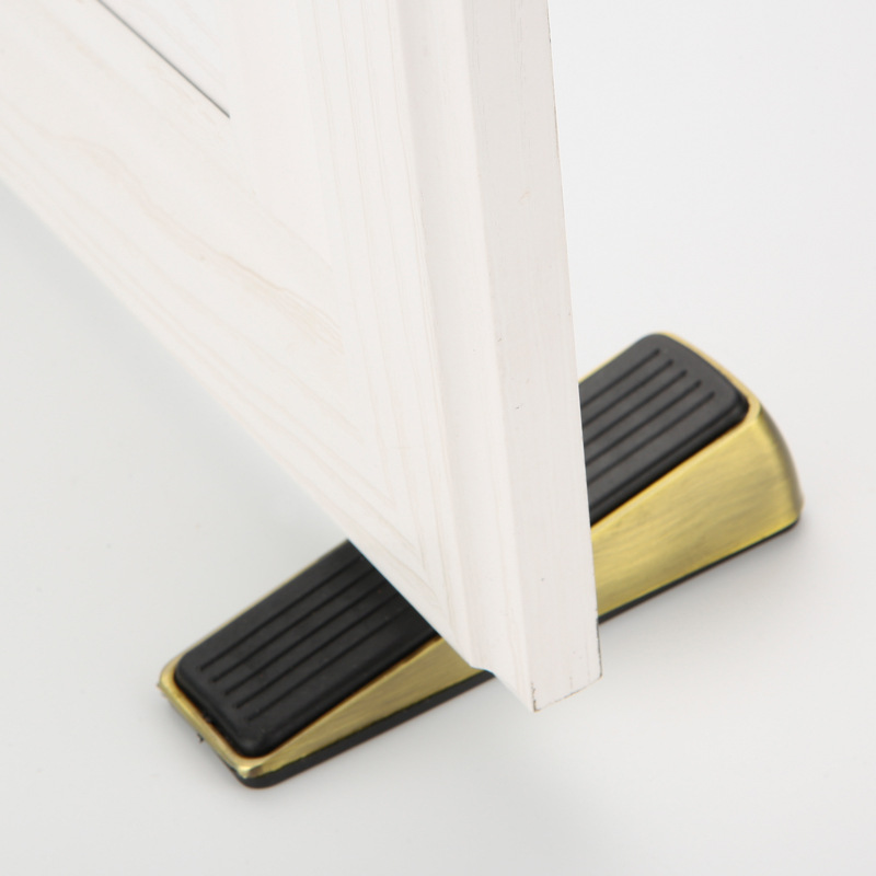 Zinc alloy anti-collision door stop, mobile door stop, room door rubber door stopper, nail-free installation, anti-slip rubber door stopper Specification drawing
