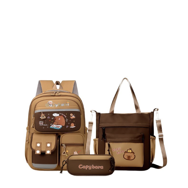 Kabibala middle school backpack for boys and girls, cute Capybara, dirt-resistant backpacks, 2025 new style factory direct sales Item Picture