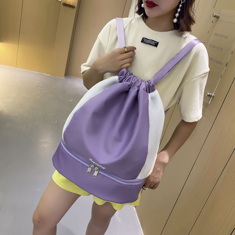 Beach swimming backpack, women's dry and wet separated waterproof storage bag, sports fitness yoga luggage bag, travel backpack Specification drawing