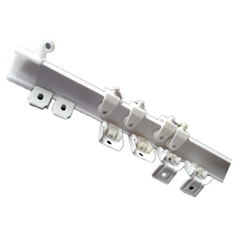 White flexible PVC plastic curved track for e-commerce curtains, suitable for hotel engineering curtain tracks Item Picture