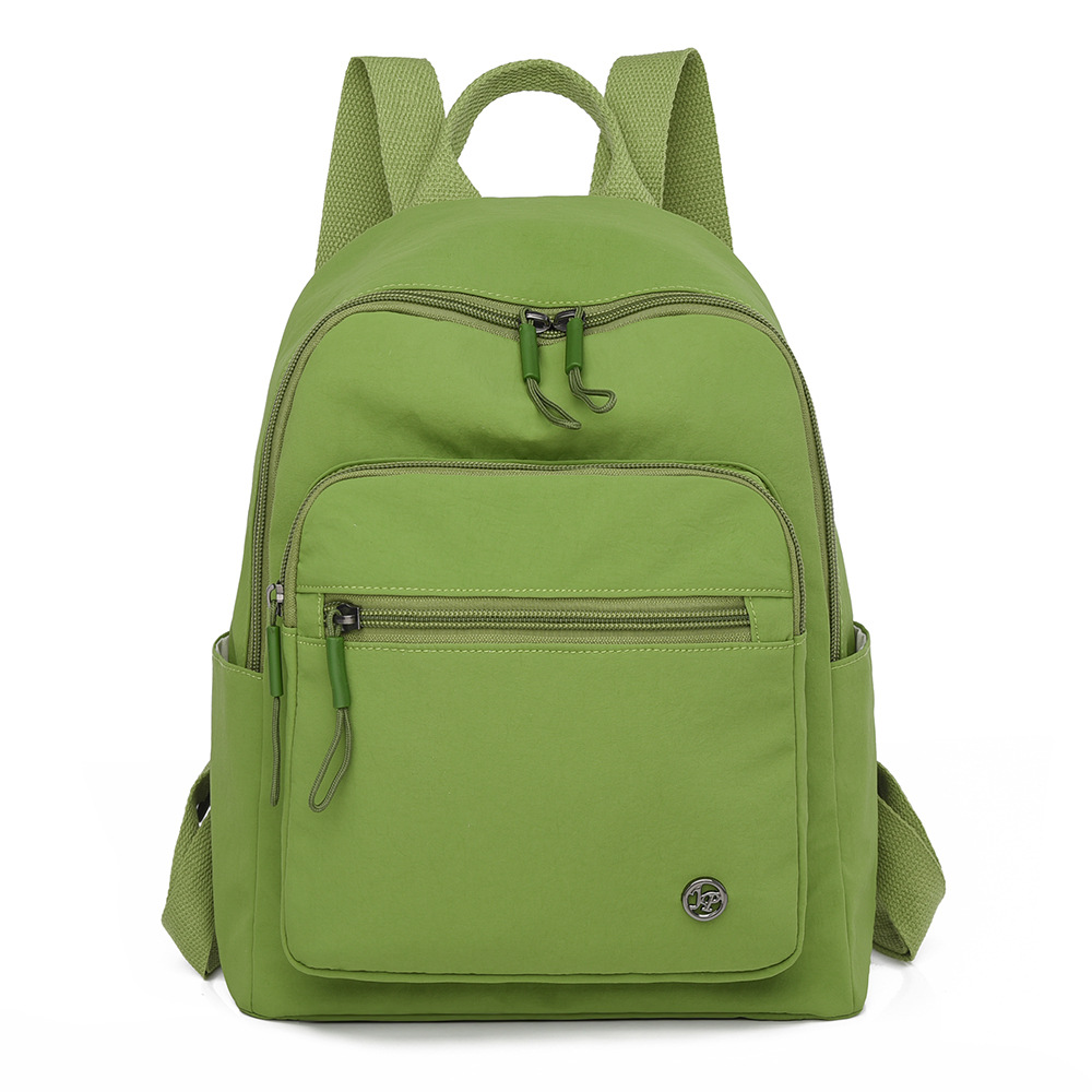 Fashionable and casual small backpack travel bag, trendy and versatile, water-resistant nylon fabric bag, simple and elegant backpack for women to go out Item Picture