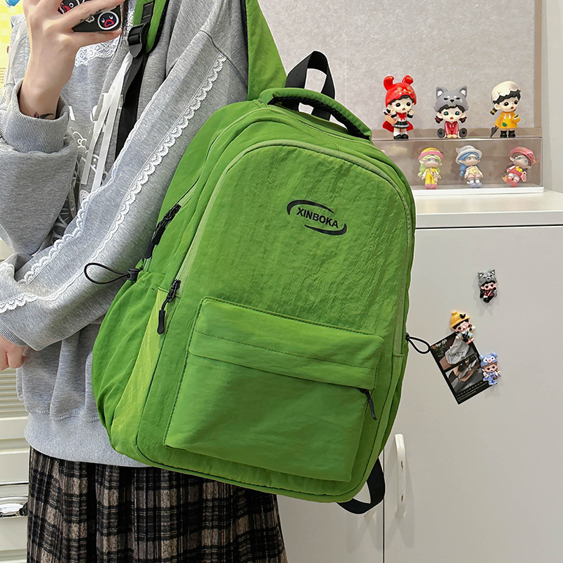 2024 New style college student backpack for girls, high school and junior high school students, casual large-capacity short-distance travel backpack details Picture