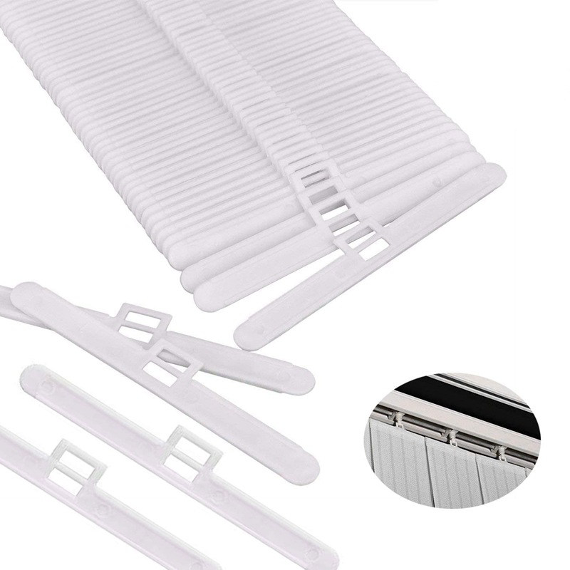 A set of 127mm double-hole hanging sheet curtains, plastic hanging sheet vertical blinds and vertical curtain accessories for cross-border 10 pieces Item Picture