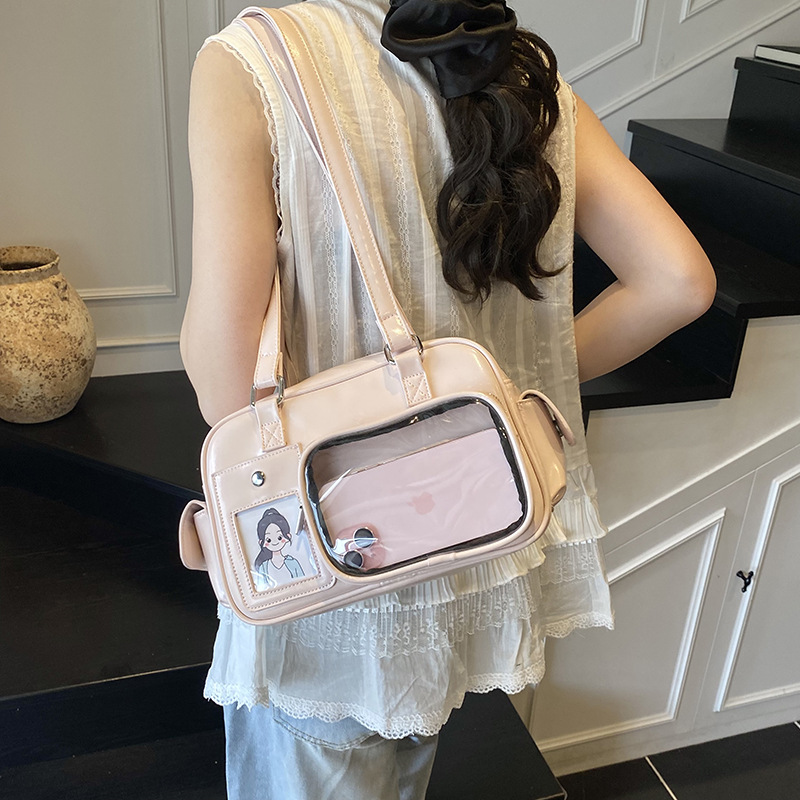 Transparent smug pain bag, a niche women's bag, versatile and high-end underarm bag, large-capacity single-shoulder bag, fashionable backpack details Picture