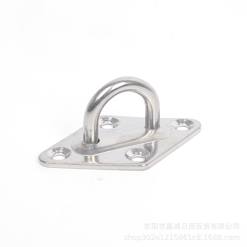Rainproof sunshade net canvas accessories, stainless steel rhombus door buckles, flower orchid screws, spring buckles, black clips, pull ropes Specification drawing