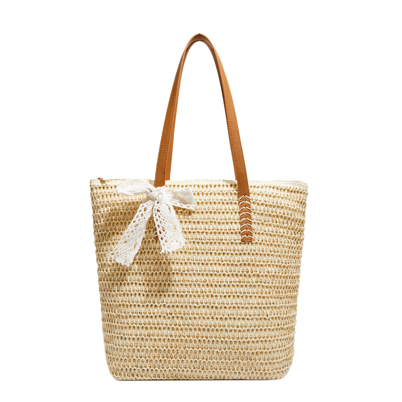 This year's popular women's bags are large-capacity 2025 new single-shoulder grass woven bags with a high-quality texture and versatile bucket bags for summer Item Picture