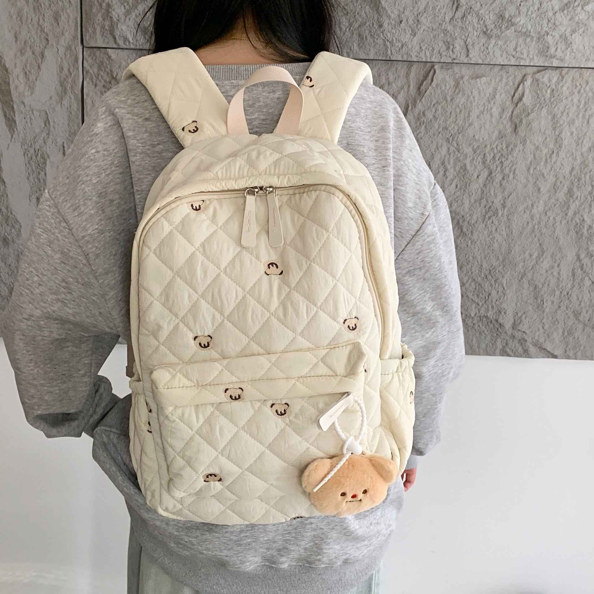 New lightweight backpack for cross-border fashion, schoolbag for junior high school, senior high school and college students, female forest-style soft girl, large-capacity backpack full figure