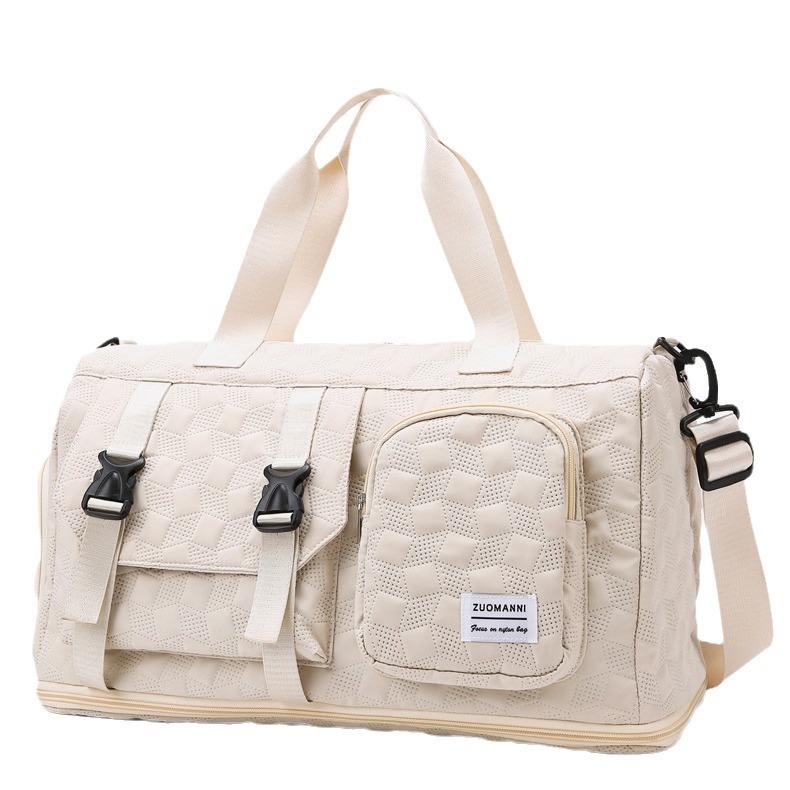 Cross-border travel large-capacity expandable travel bag with dry and wet separation, yoga and fitness bag, and a pull-handle short-distance luggage bag Item Picture