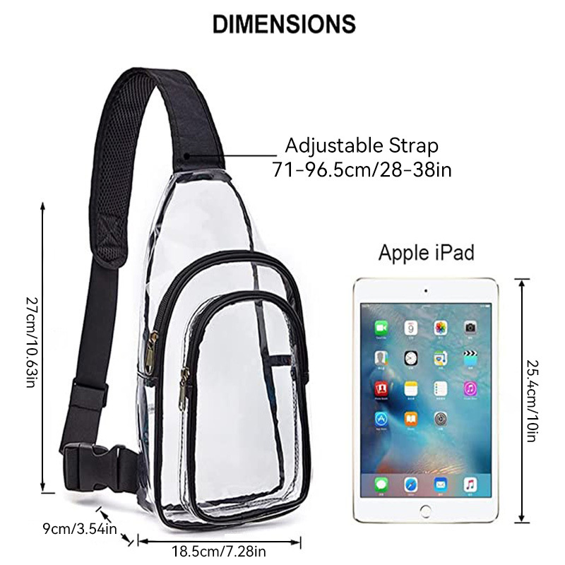 Cross-border bestsellers: PVC transparent single-shoulder bag, outdoor travel sealed waterproof storage bag, double-layer crossbody bag Application Scenario