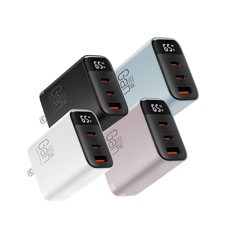 CYKE mobile phone charger gallium nitride notebook compatible with Apple fast charging head PD65W digital display BSMI Item Picture