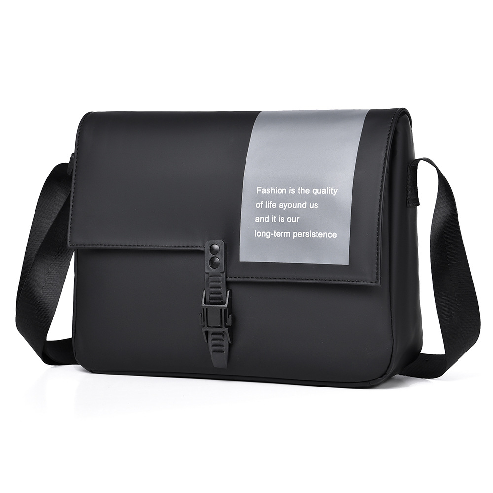 A new cross-border men's single-shoulder bag with contrasting colors, a versatile and casual large-capacity crossbody bag, and a small shoulder bag for commuting to work Item Picture