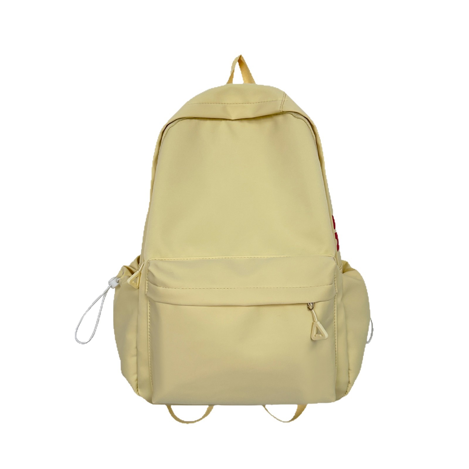 Simple foresty-style backpack with lettered schoolbag, new model for campus 2025, versatile for commuting, large capacity, solid color for going out Item Picture