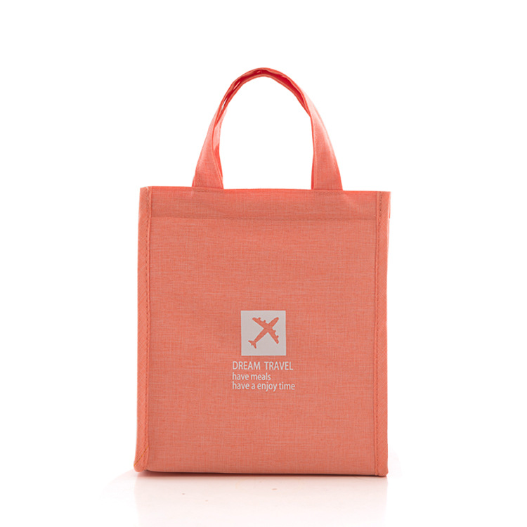 Lunch hand-held bento bag, simple, fashionable and versatile, ice pack, waterproof Oxford cloth white-collar insulated bag manufacturer wholesale Item Picture