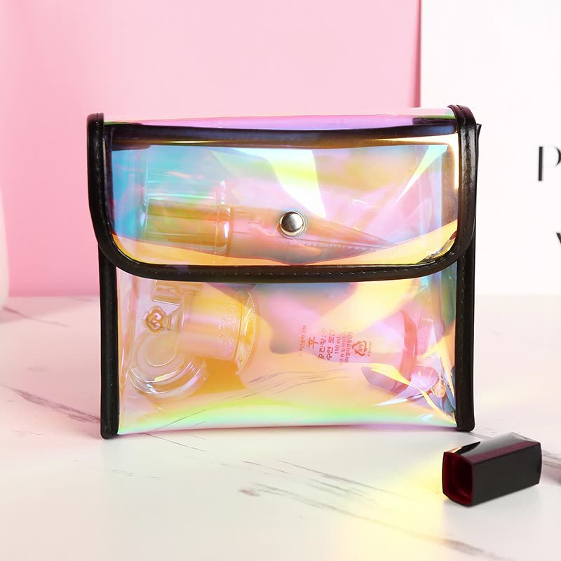2022 New Laser TPU transparent cosmetic bag, portable and simple toiletry bag, large-capacity waterproof storage bag in stock full figure