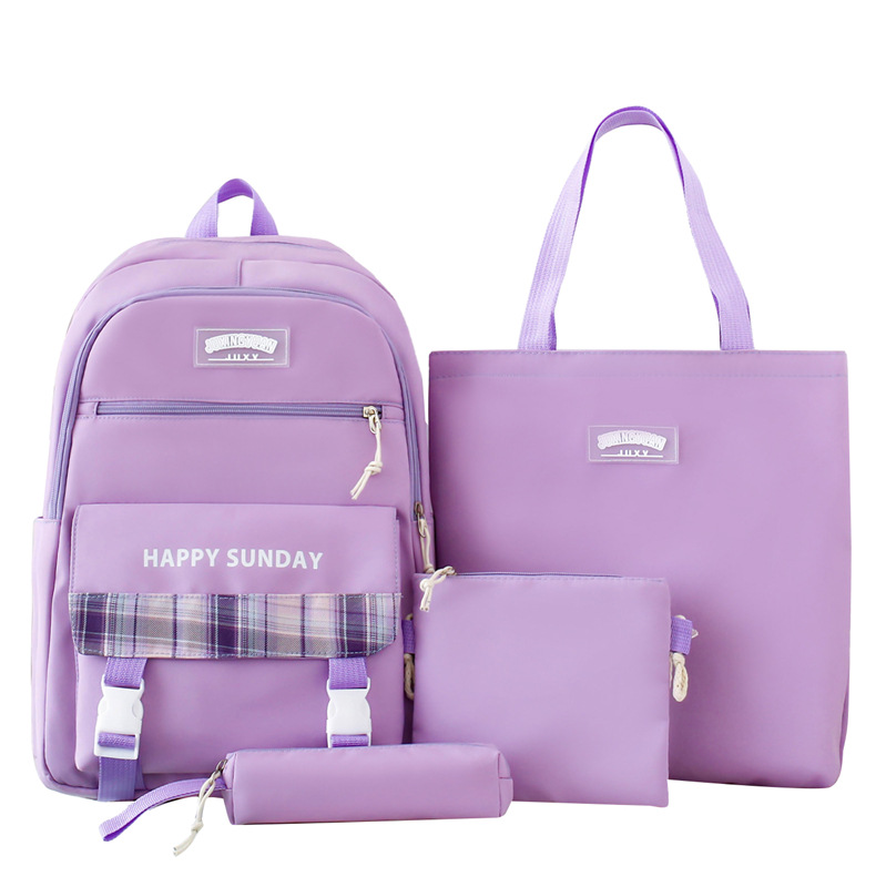 The new schoolbag for girls is a cute and lightweight backpack for primary school students in grades five and six, and a simple and large-capacity backpack for junior high school students Item Picture