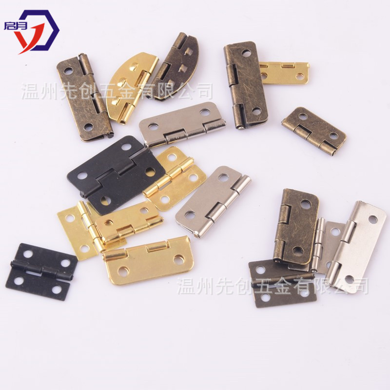 1-inch wooden box hinge flat opening hinge wooden box gift box, small hinge iron sheet gift box packaging box, 4 points 6 points 8 points full figure