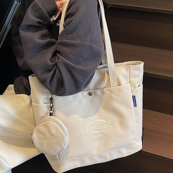 Corduroy bag for women, large capacity, 2024 new autumn and winter versatile shoulder bag, high-quality and high-end commuter tote bag Specification drawing