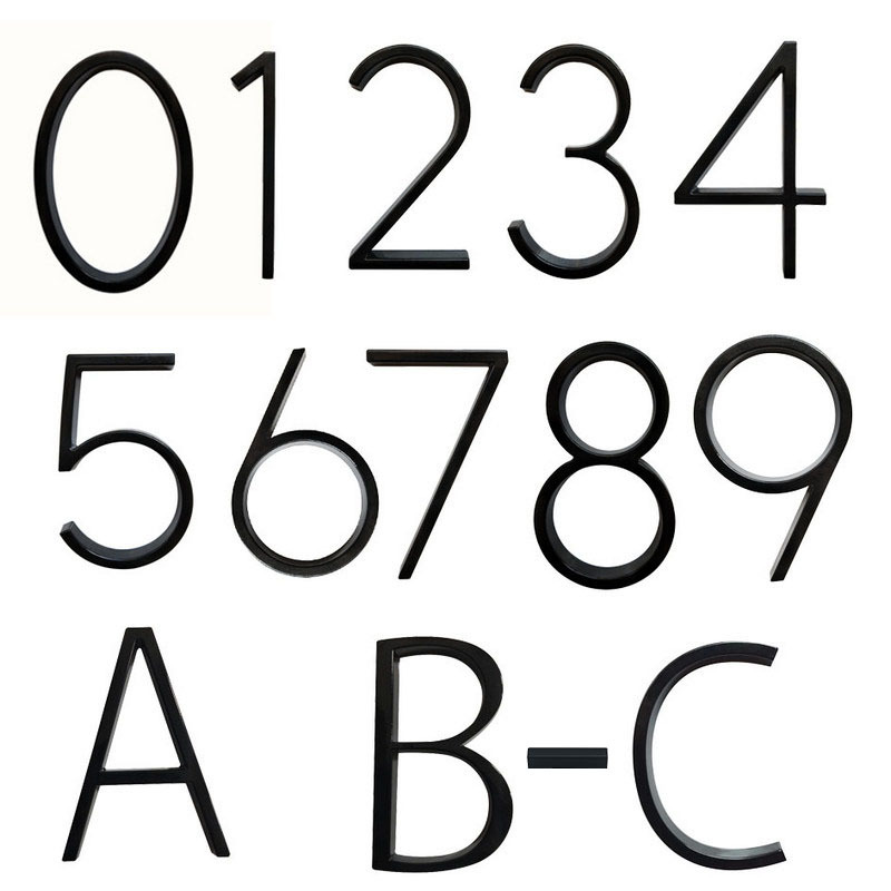 Wholesale 5-inch house number digital creative personalized metal digital house number furniture door industry house number identification plates full figure