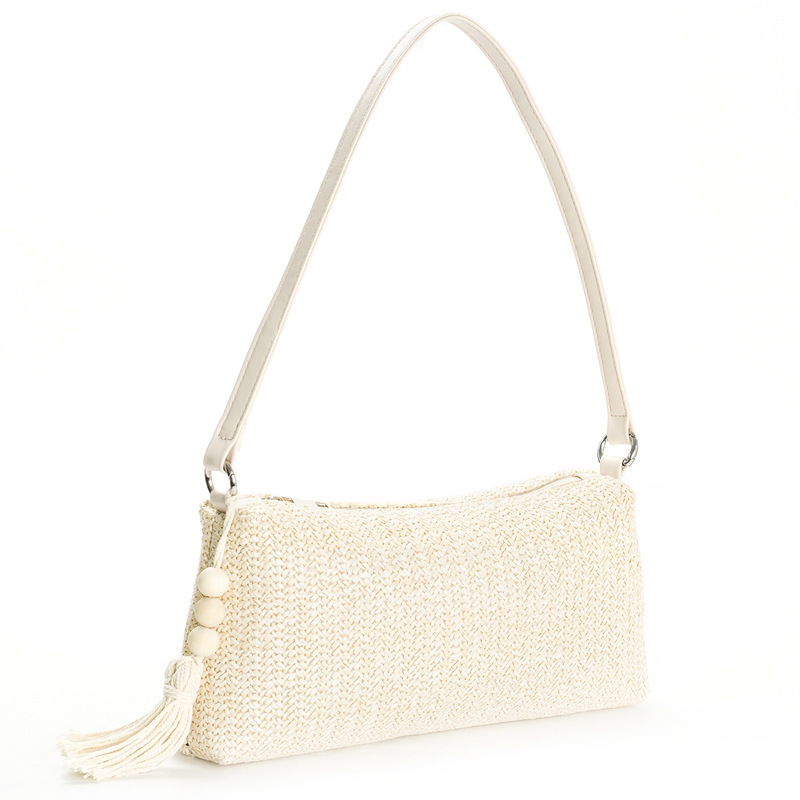 ins2024 New summer vacation style woven bag, large capacity handbag, shoulder bag, beach bag, straw woven bag details Picture