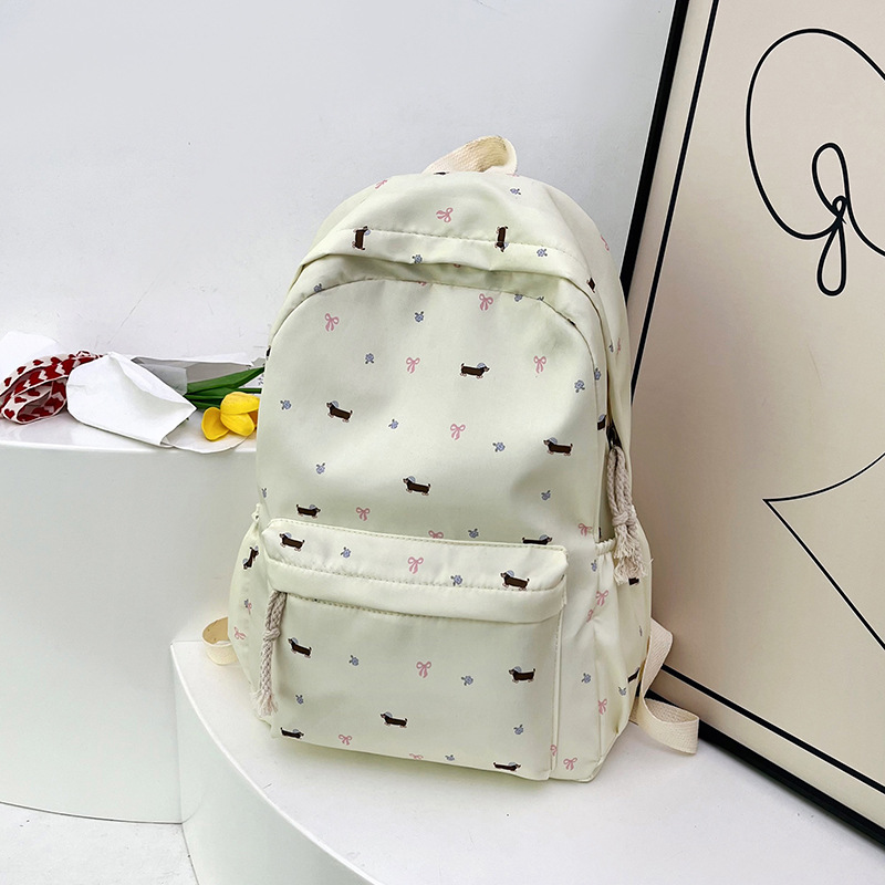 Schoolbag, campus style, popular cartoon, cute junior high school student, large-capacity backpack, fresh and cute student, high appearance level backpack details Picture