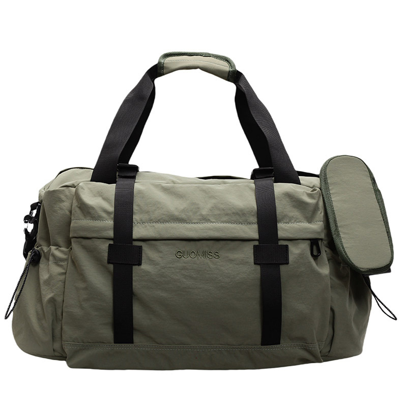 New large-capacity sports and fitness bag with dry and wet separation, lightweight and casual yoga training bag, simple canvas travel bag Item Picture