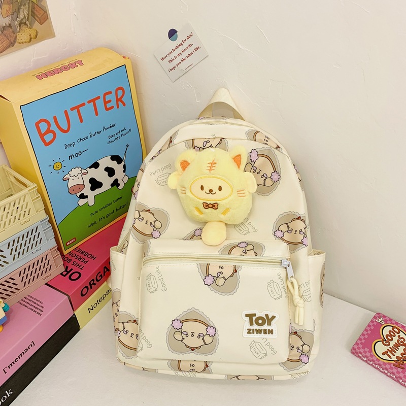 New Korean-style children's schoolbags, cartoon backpacks for kindergarten trips, cute anime backpacks for boys and girls, and primary school students' backpacks full figure