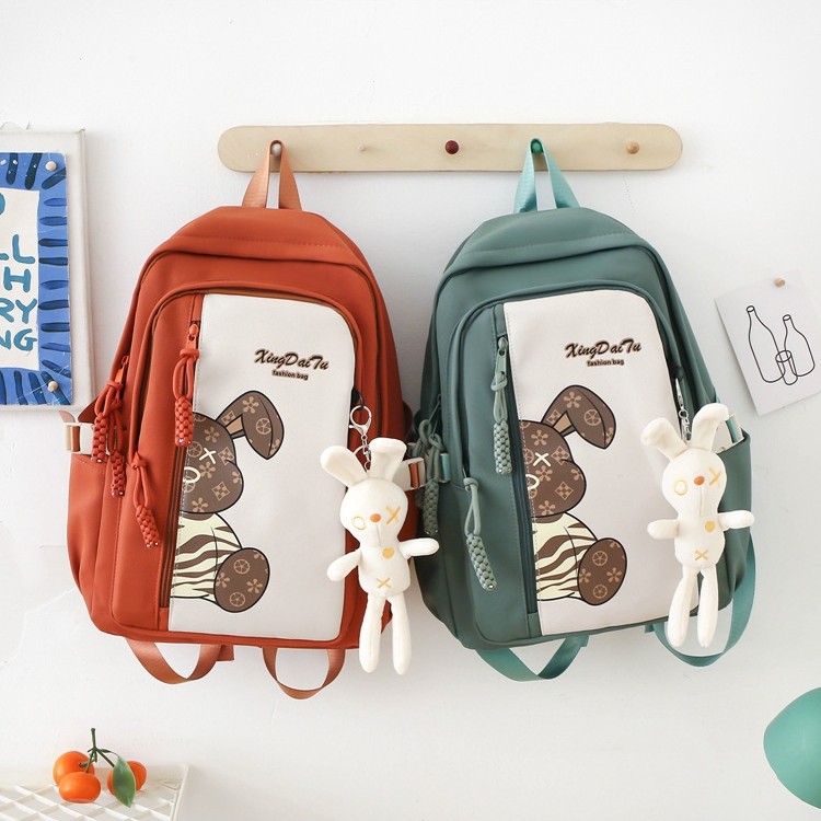 New schoolbags for junior high school, senior high school and college students, women's travel backpacks, ins backpacks, forest style, Korean version, large capacity, versatile details Picture