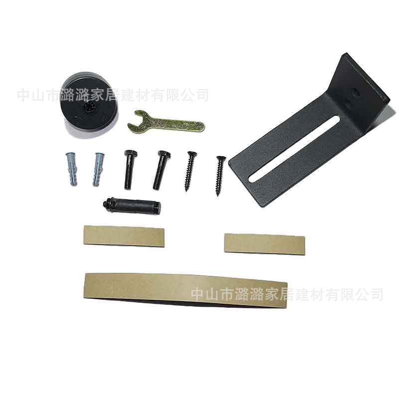In-stock barn door anti-swing device, American-style floor guide limit device, hardware accessories, home interior sliding door, silent and anti-rust Item Picture