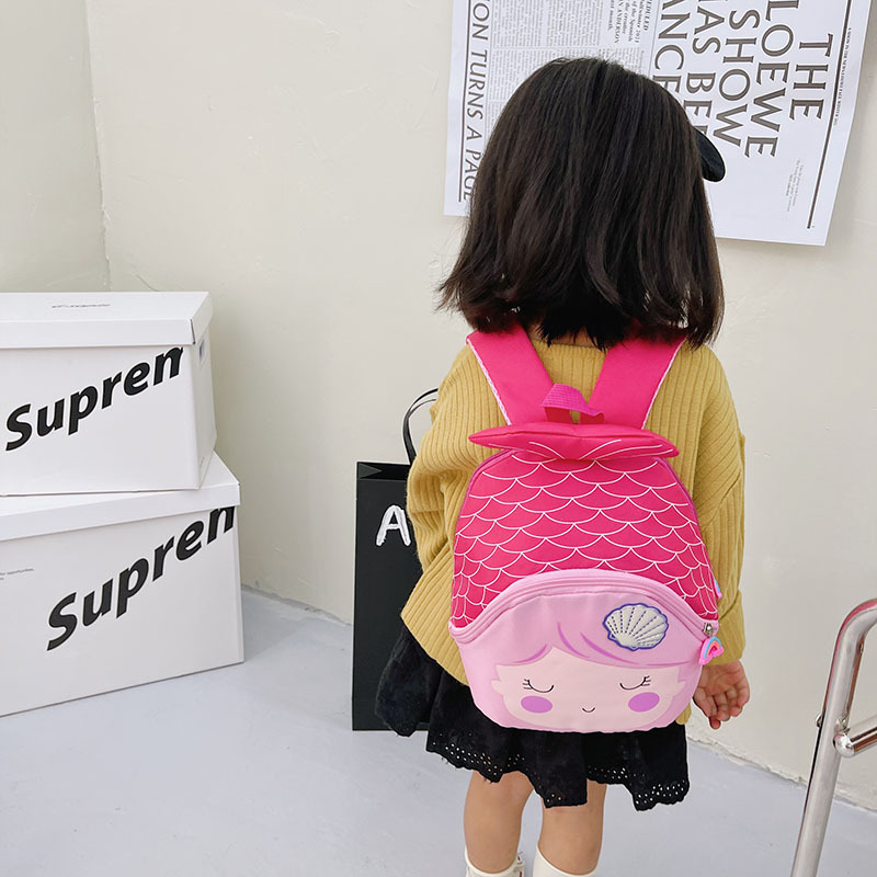 New mermaid children's schoolbag, cute and stylish backpack for kindergarten girls, baby snack backpack, cross-border Application Scenario