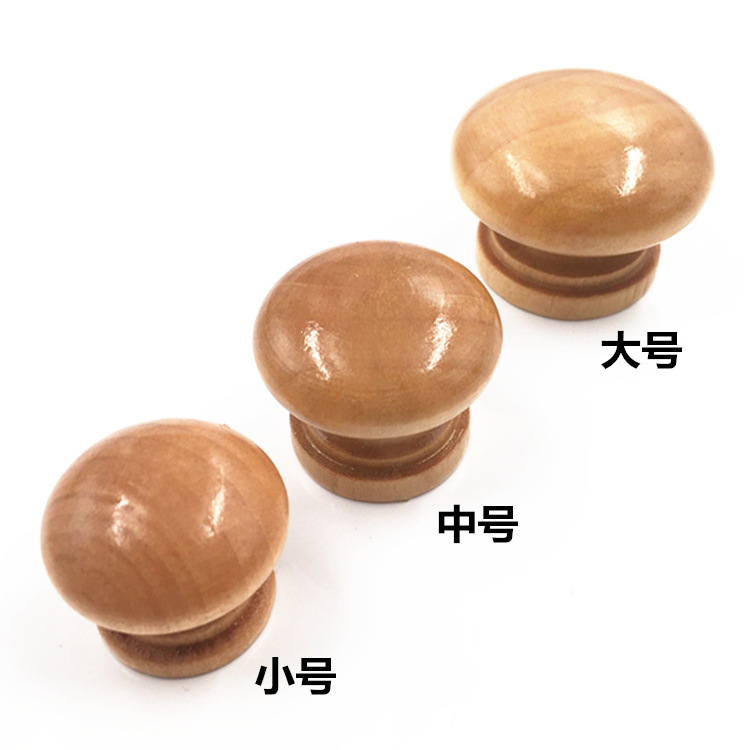 Solid wood handle, single-hole small handle, wooden handle, mushroom handle, drawer handle, wardrobe door handle, round handle Application Scenario