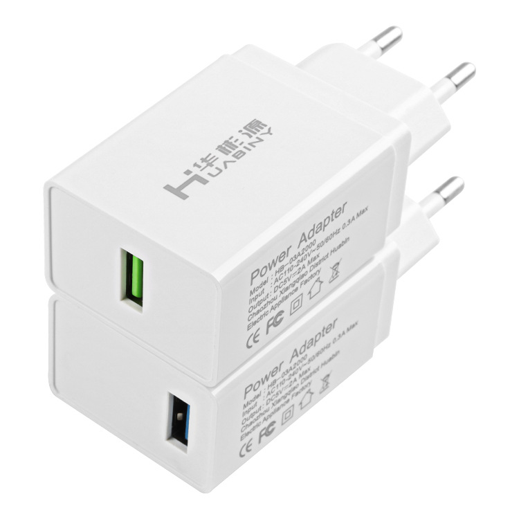 5v2a mobile phone charger, CE certified European standard usb charging head, universal travel charger power adapter details Picture