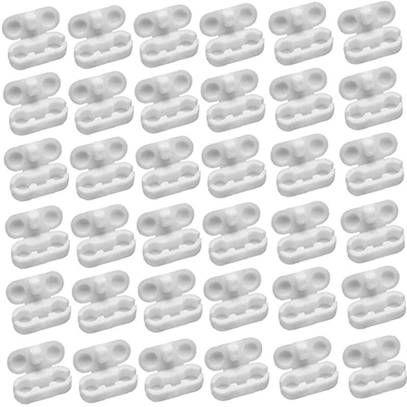 Cross-border supply of 50 white bead buckle sets of 17*7MM roller blinds, blinds, bead chain connection buckles and curtain accessories details Picture