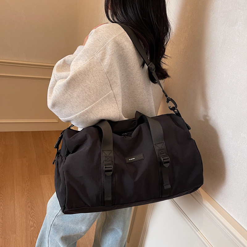 Men's and women's fashionable sports and fitness bags, large-capacity business trip luggage storage bags, Korean-style Instagram versatile and lightweight travel bags Specification drawing