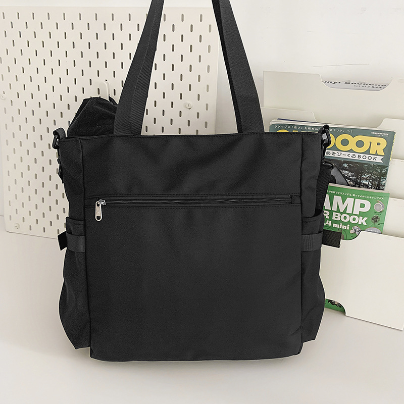 Korean-style workwear-style casual crossbody bag for men, large capacity, cool and versatile, sports and commuting, college student hand-held shoulder bag Specification drawing