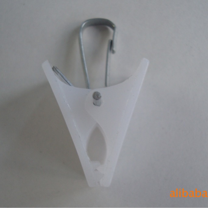 Factory wholesale plastic curtain white small clips with hooks, live mouth rings, curtain clips, and plastic small clips Specification drawing