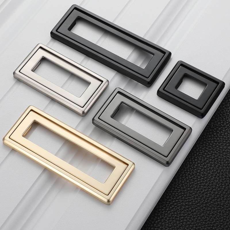 Hidden handles for wardrobe drawers, built-in, flat, invisible, slot-free, gold-black, mid-Nordic style cabinet door handles Application Scenario