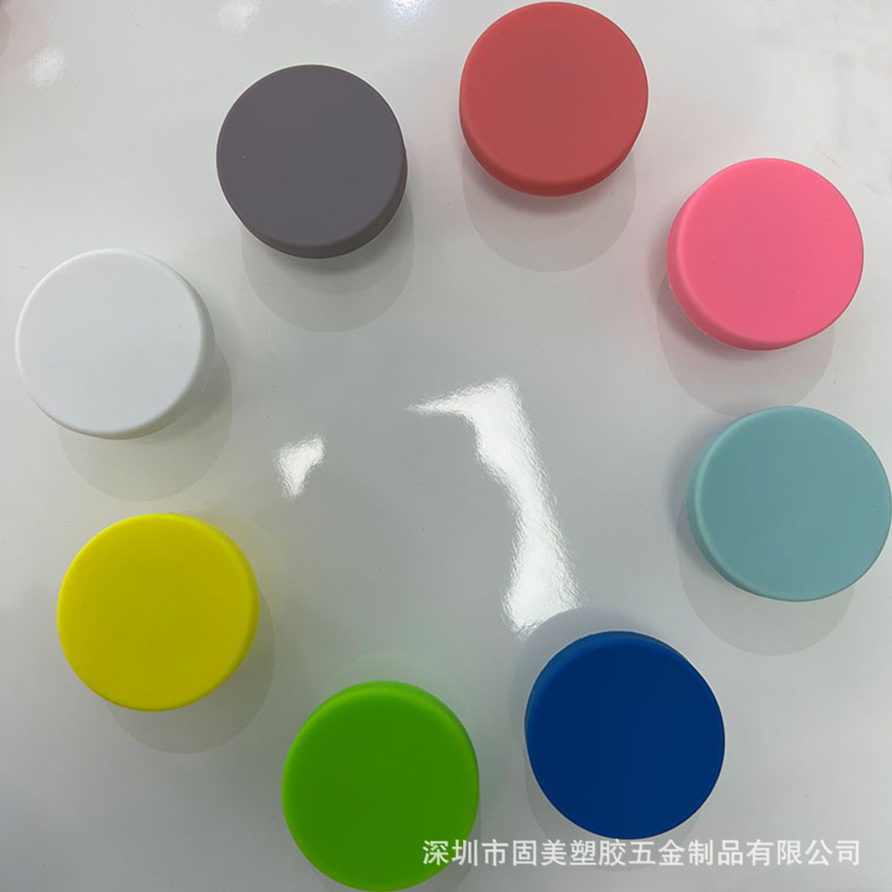 Round small handle wardrobe drawer, Gumei children's handle, anti-collision soft rubber handle, dopamine color Specification drawing