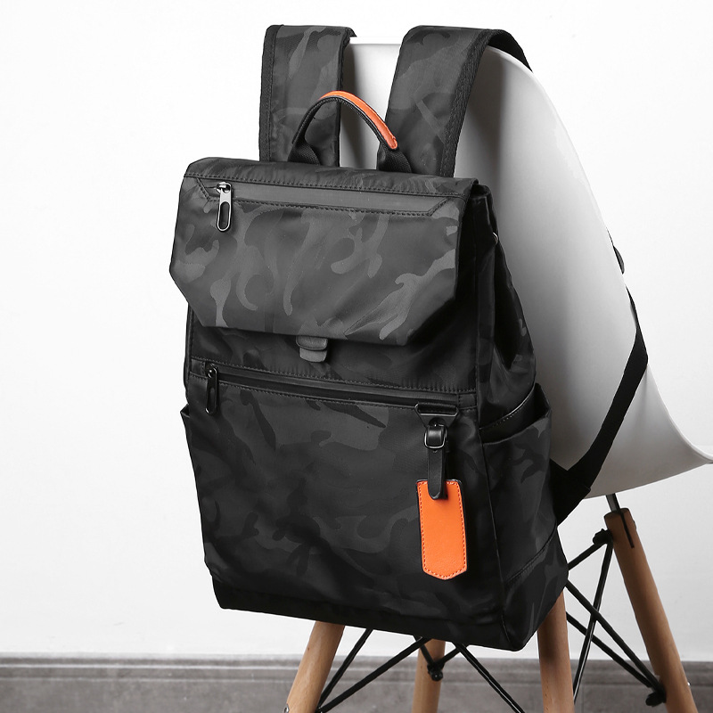 Cross-border new products: simple and casual travel backpack, men's cool solid color computer bag, business commuting bag Specification drawing
