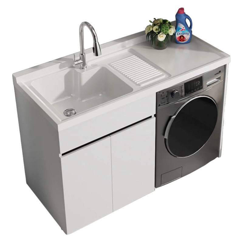 Kxh honeycomb aluminum laundry cabinet, balcony integrated combination, laundry cabinet, companion laundry table with washboard, washbasin and sink Item Picture