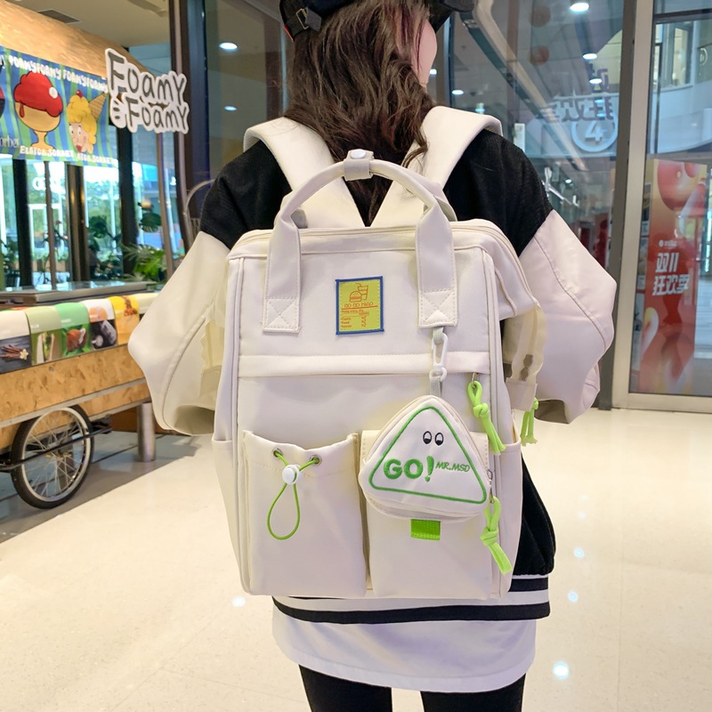Cross-border Japanese-style backpacks for girls, junior high school students with high appearance standards, simple backpacks for young girls, and Korean-style backpacks for traveling full figure
