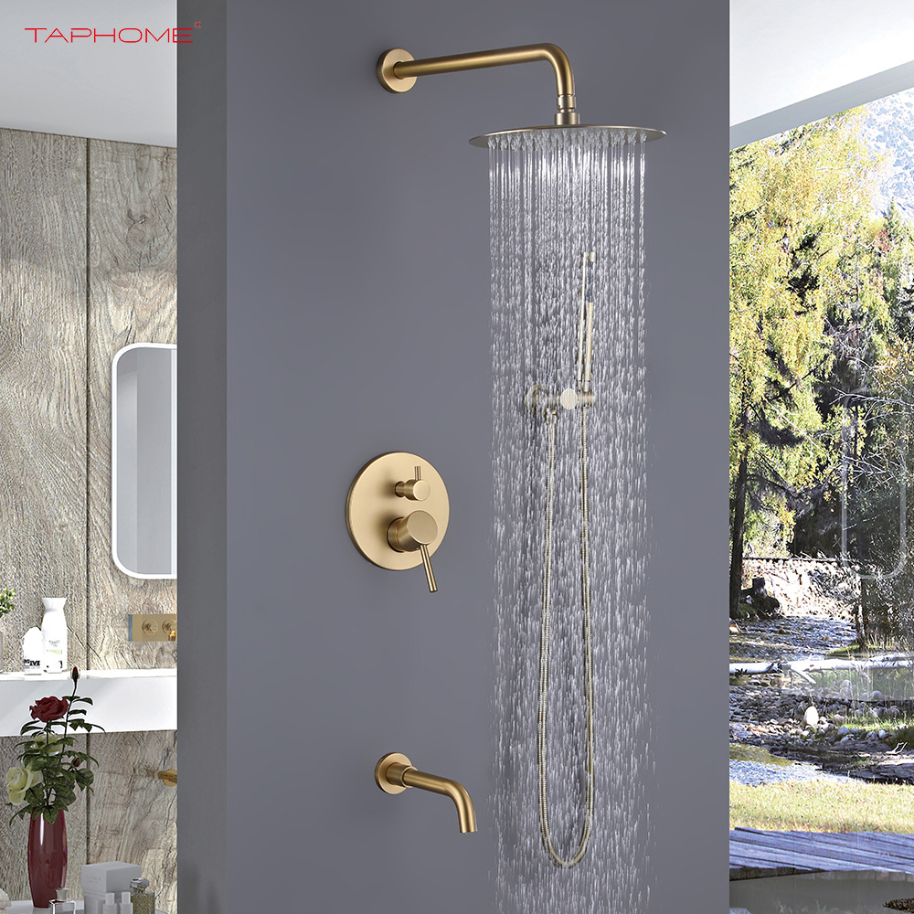 Cross-border Australian and American standard all-copper concealed pre-embedded wall-mounted pressurized shower head faucet nozzle household set Specification drawing