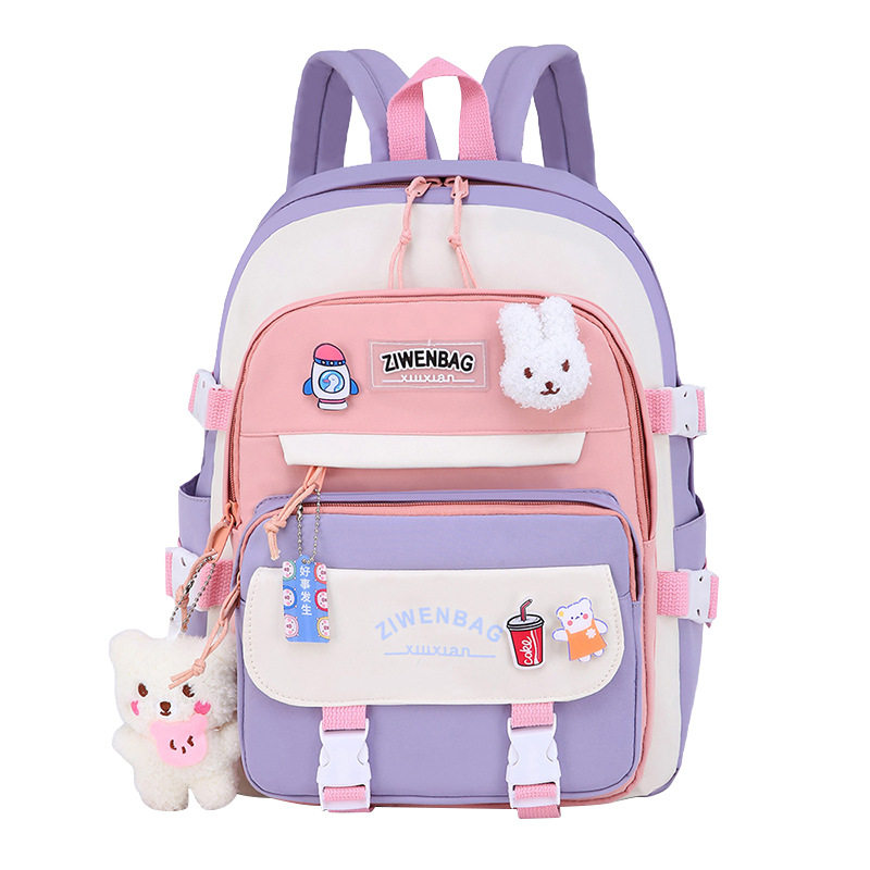 Children's schoolbag ins for primary school students, grades 12, 36, and junior high school students, cute shoulder support, spine reduction, and lightweight backpack Item Picture