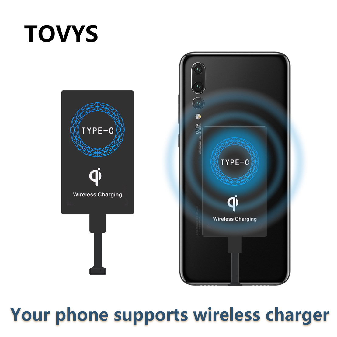 The TYPE-C wireless receiver is suitable for wireless charging receivers of TYPE-C interface mobile phones details Picture