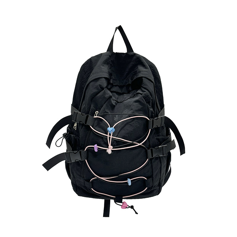 College-style large-capacity color-blocking schoolbag for junior high school students, girls' high school students' fresh and clean backpack, and cute backpack for young girls Item Picture