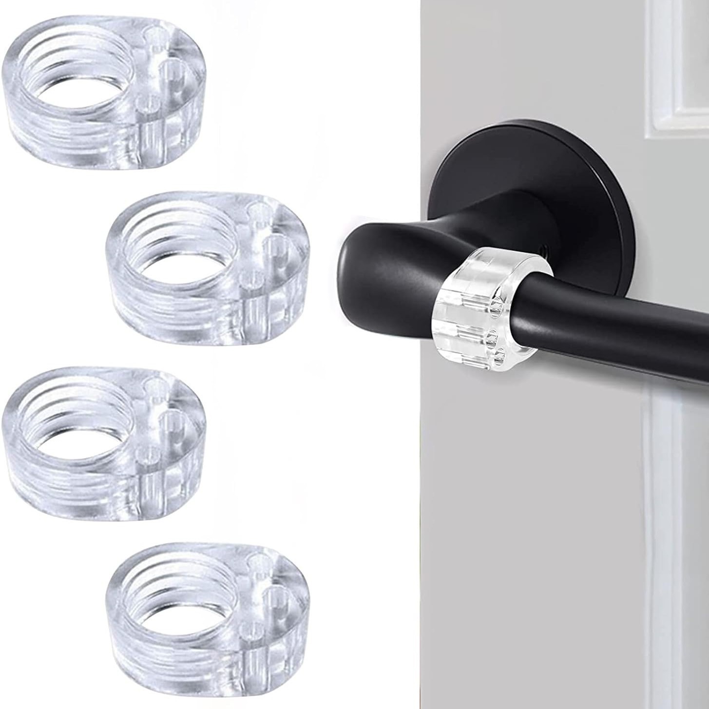 Popular PVC transparent door handle anti-collision pads, anti-collision rings, windproof and anti-collision transparent silicone anti-collision door holes in foreign trade details Picture