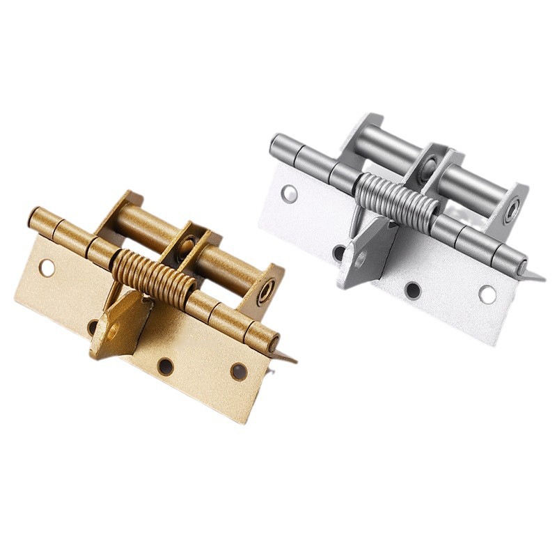 Automatic closing hinge, wooden door hinge, multi-functional door closer with 90-degree positioning, 4-inch invisible door spring hinge Item Picture