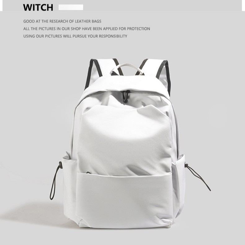 Large-capacity solid-color niche backpacks, women's schoolbags, men's backpacks, women's lightweight travel and mountaineering bags, computer bags details Picture
