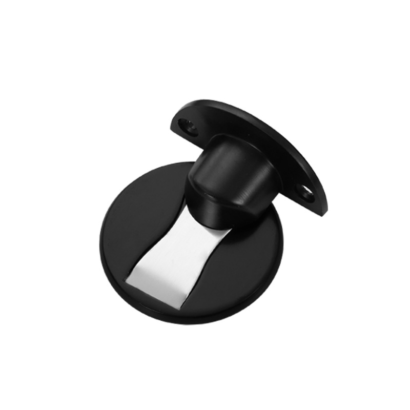 304 stainless steel door suction strong magnetic no-drilling invisible zinc alloy floor suction windproof hidden door stop magnetic door blocking device Item Picture